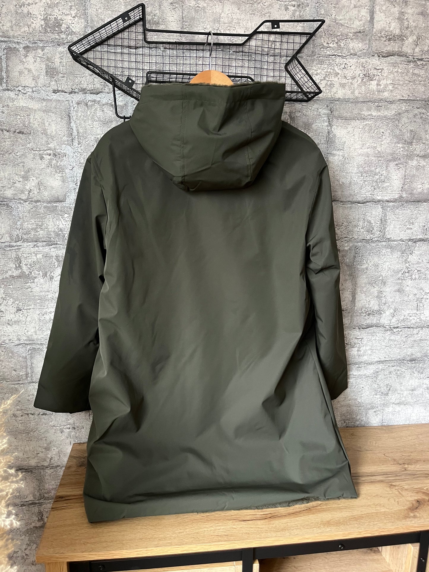 Parka Fourée Réversible Kaki