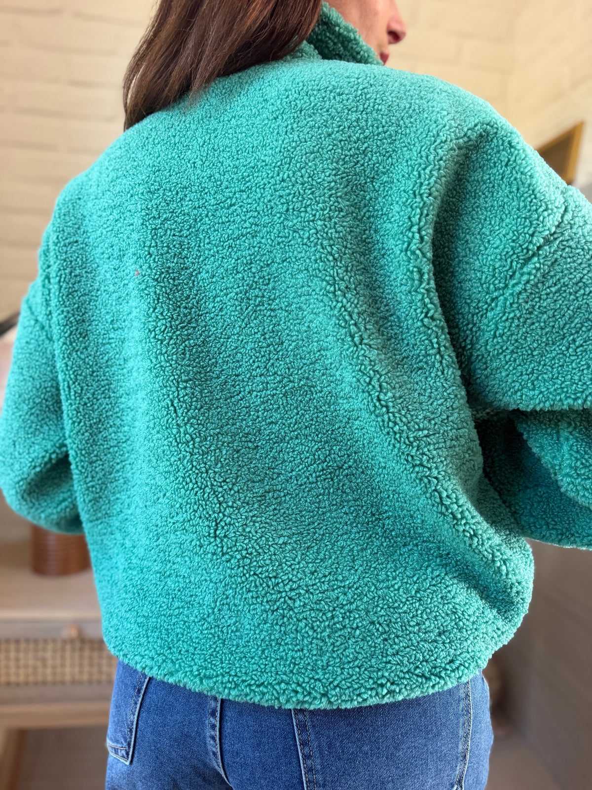 Veste Teddy Vert