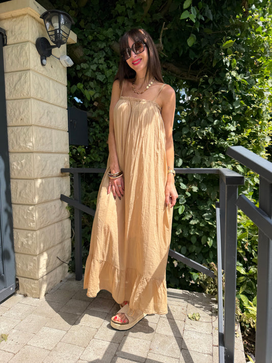 Robe Longue Bretelle Sable
