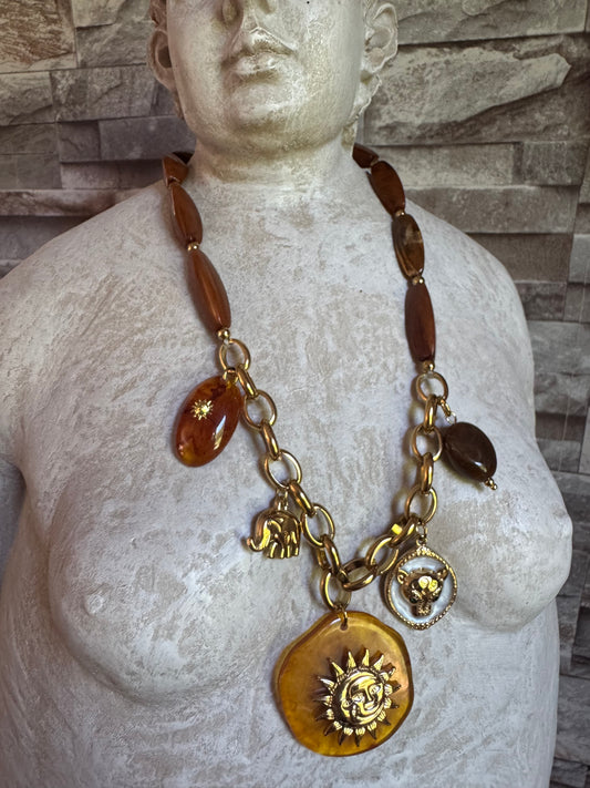 Collier Breloques Tigre