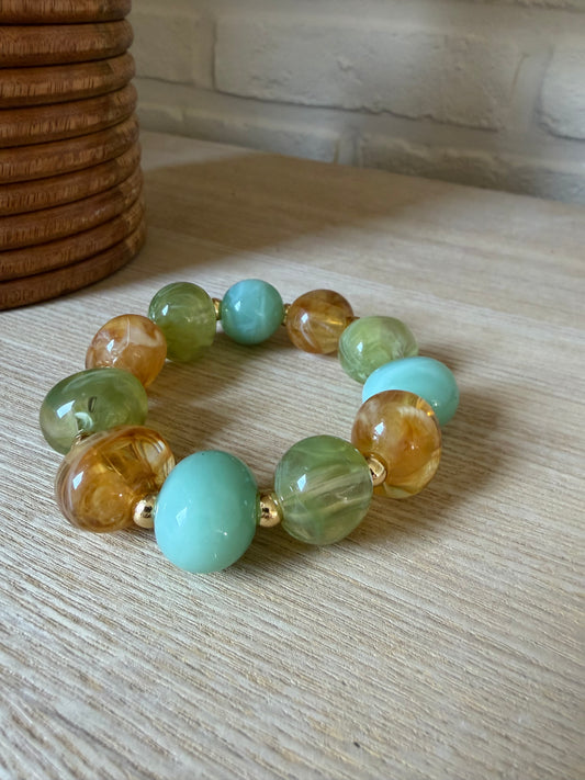Bracelet Perles Vert