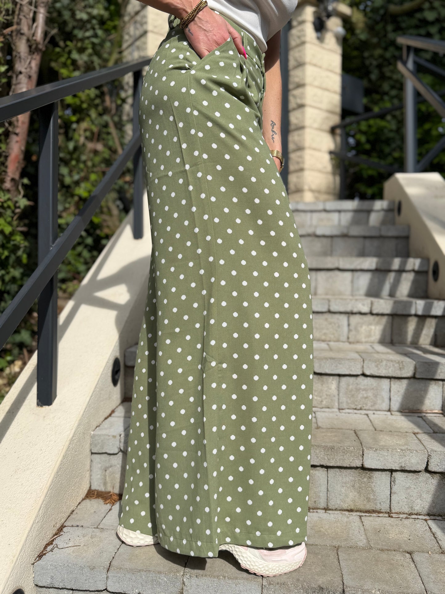 Pantalon Pois Vert (Taille S)