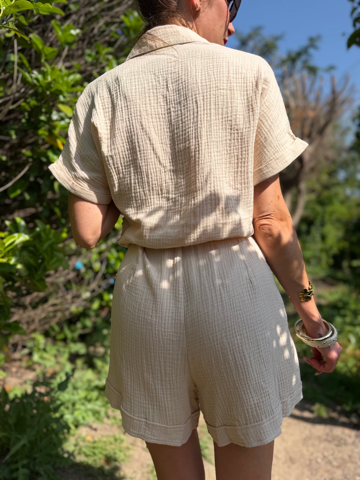 Combishort Coton Sable