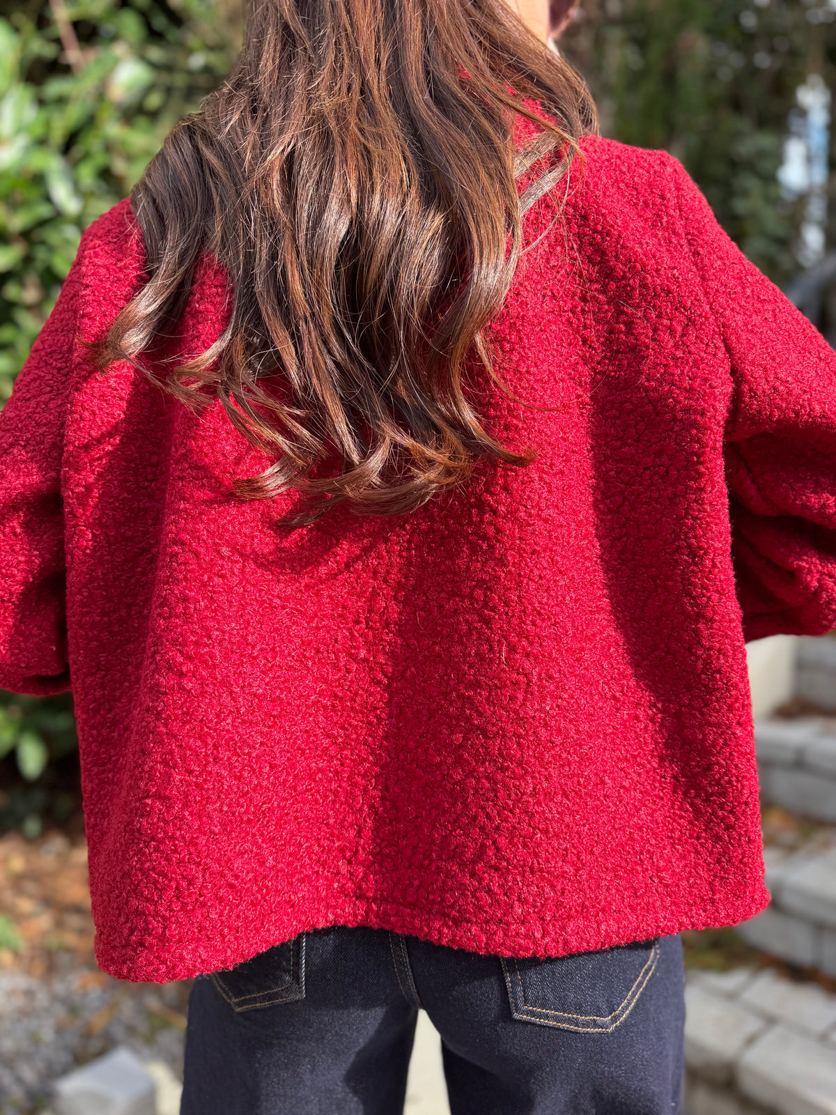 Veste Bouclette Rouge