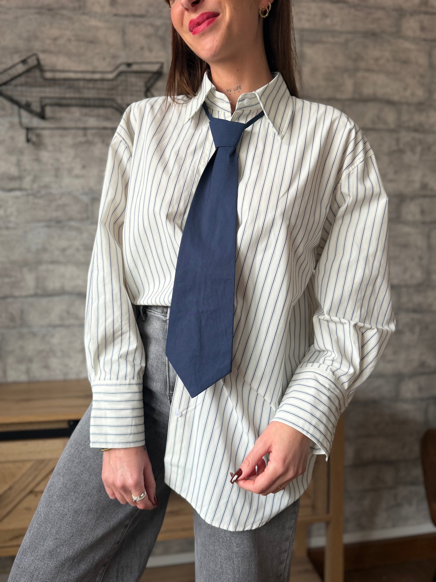 Chemise Cravate Blanc