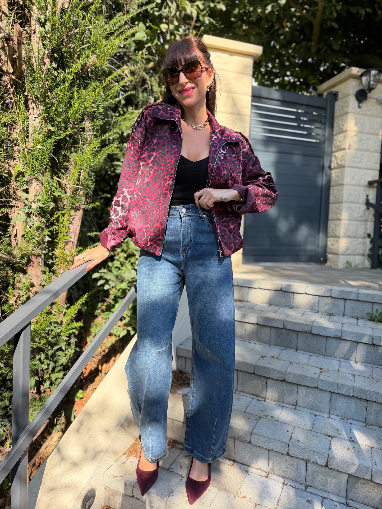 Veste Léopard Fushia