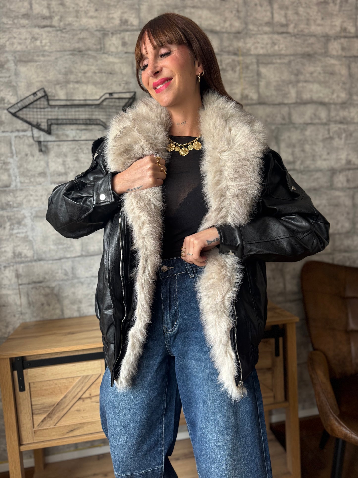 Veste Artika Noir (fourrure amovible)