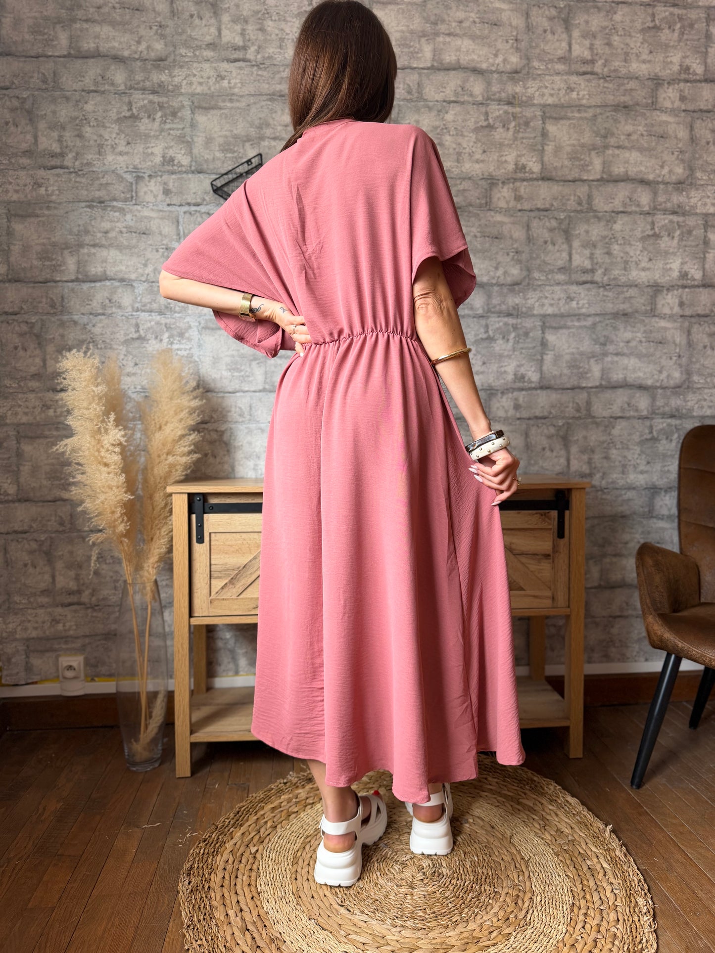 Robe Longue Coline Vieux Rose