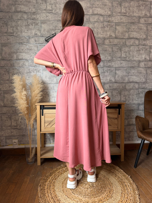 Robe Longue Coline Vieux Rose