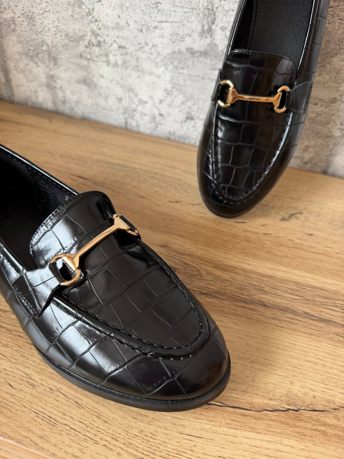 Mocassin Croco Noir