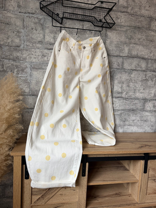 Jean's Ballon Pois Blanc et Jaune