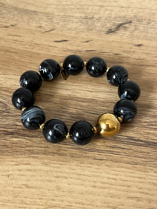 Bracelet Perles Noir