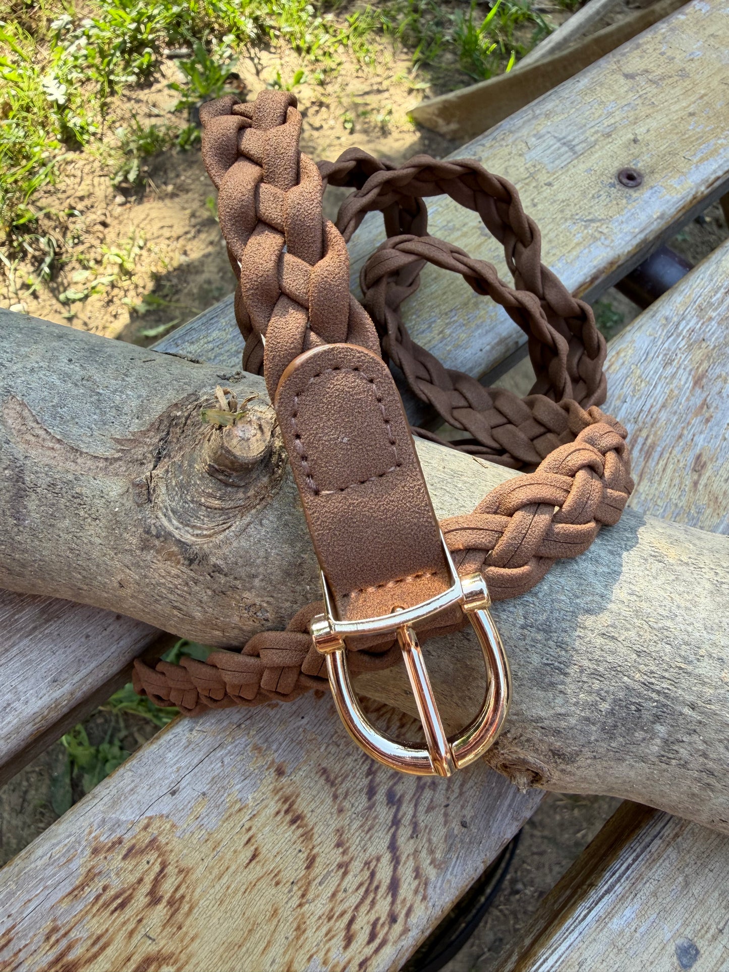 Ceinture Tresse Camel