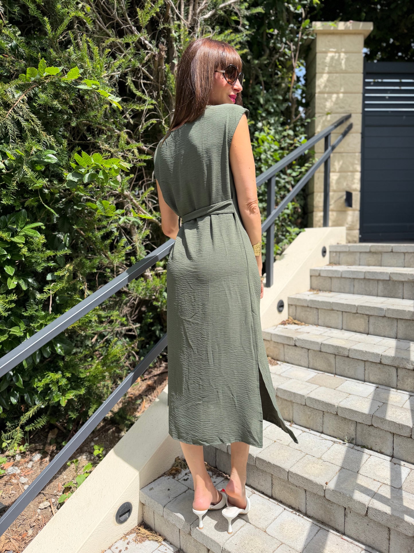 Robe Longue Noeud New Kaki