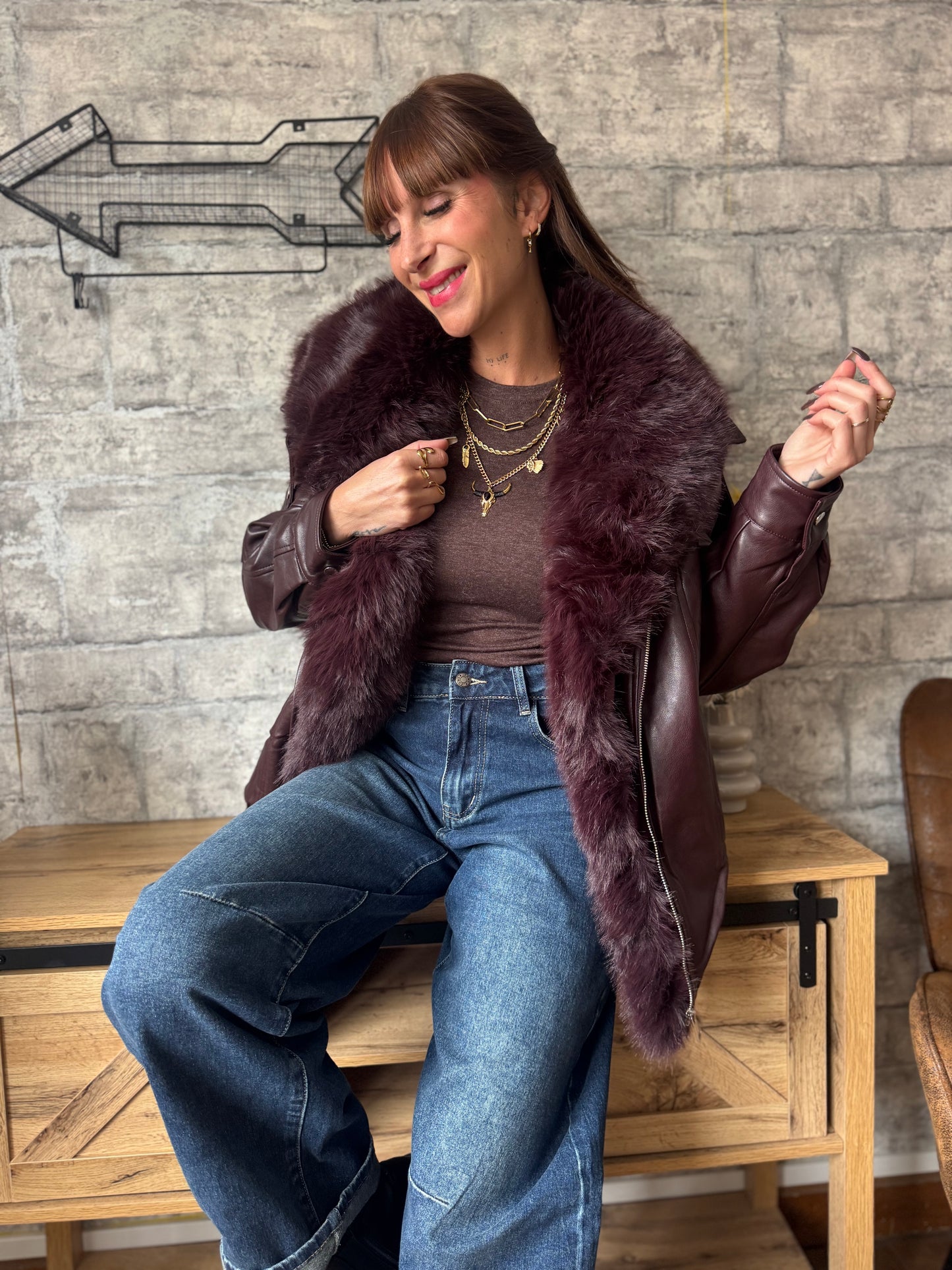 Veste Artika Bordeaux (fourrure amovible)