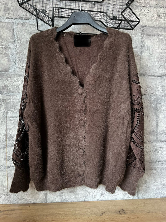 Pull Moumoute Marron Pulpeuse