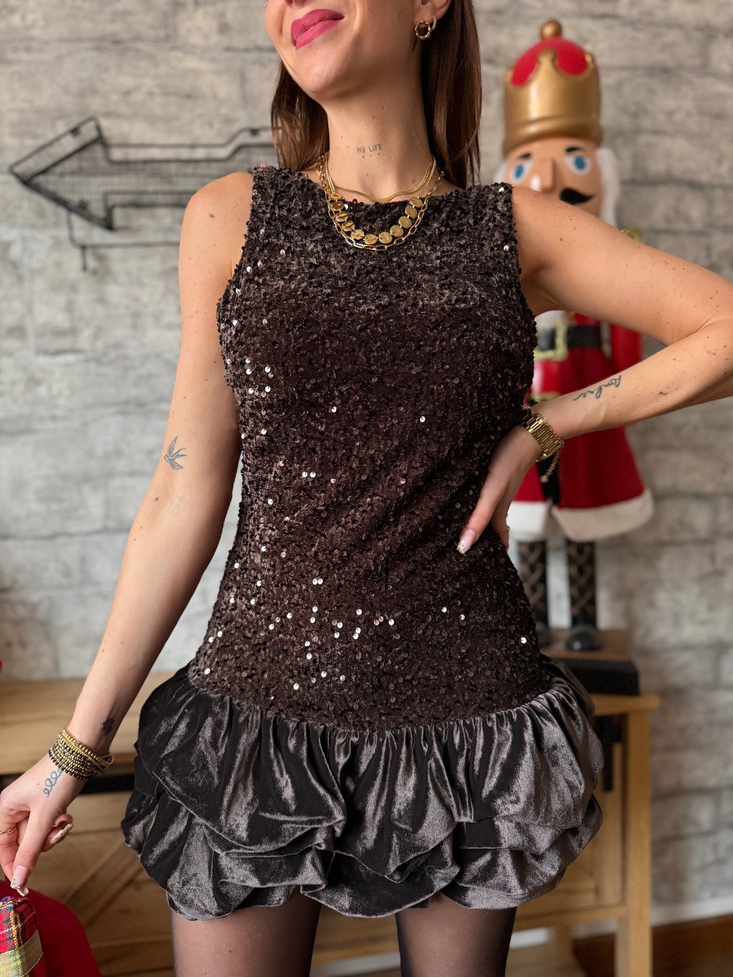 Robe short Jana Chocolat
