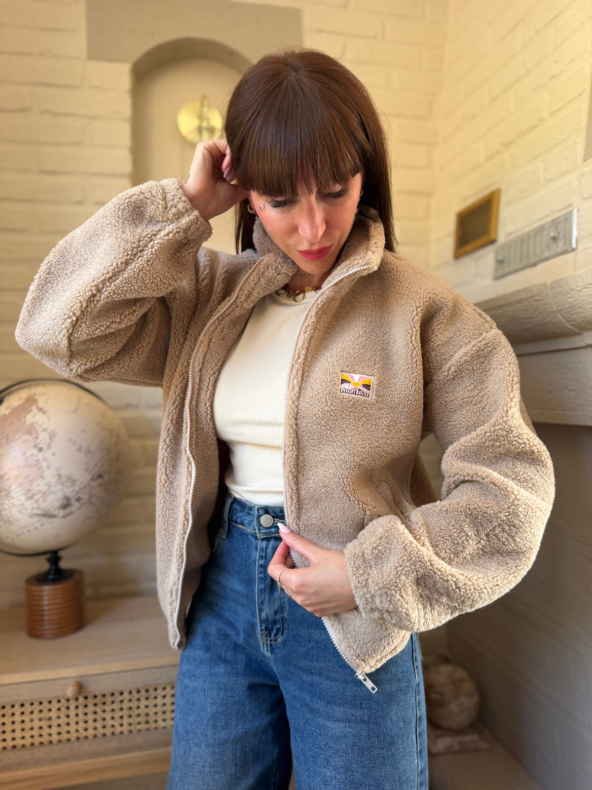 Veste Teddy Sable