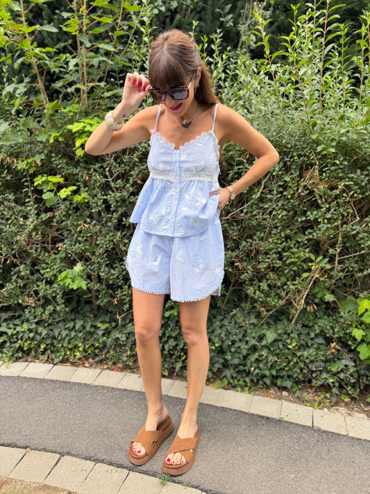 Short Rayé Ciel