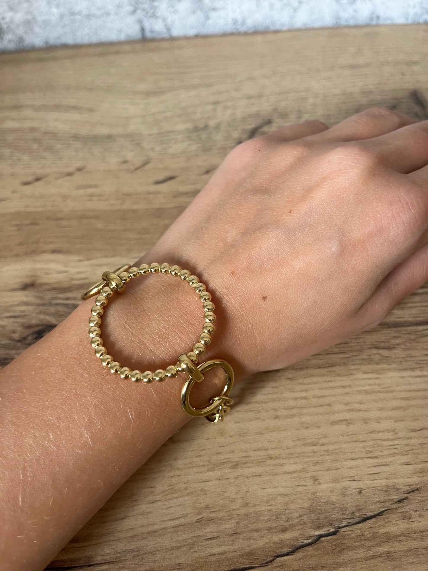 Bracelet Doré Anneaux