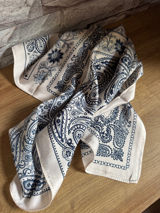 Foulard Carré Écru