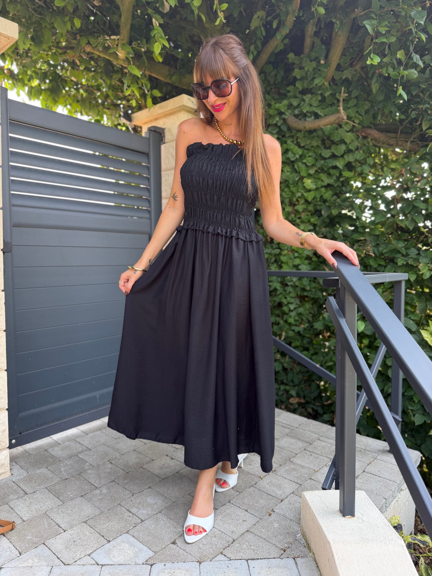 Robe Bustier Longue Bustier Noir