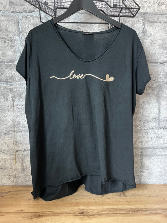 Tee-Shirt Love Noir Pulpeuse