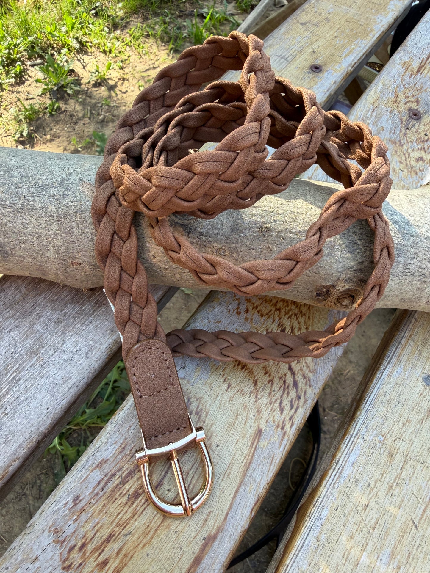 Ceinture Tresse Camel