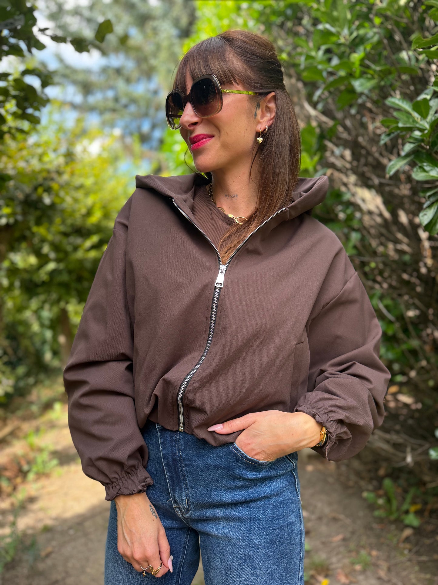 Veste Capuche Chocolat