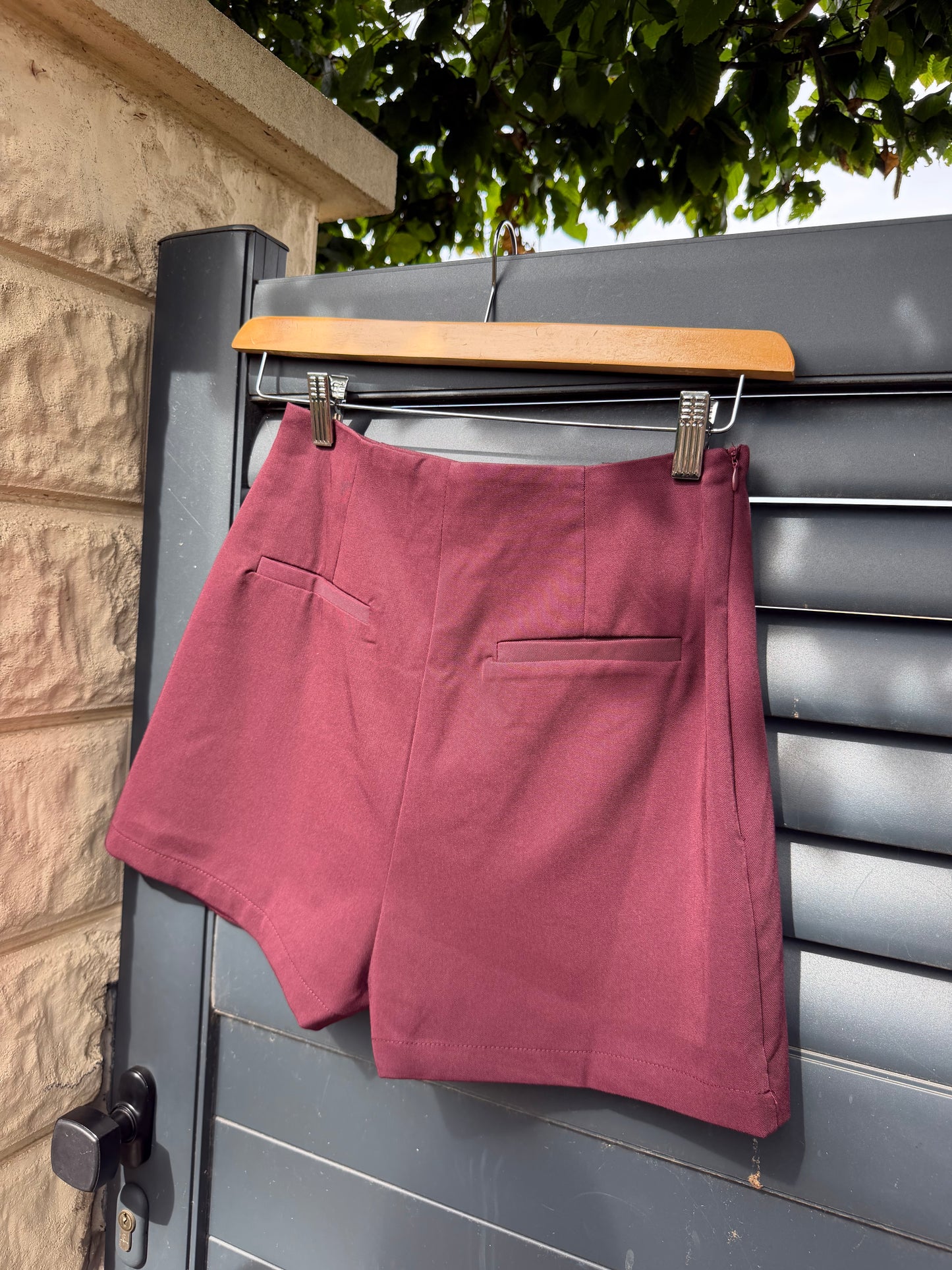 Jupe-Short Unie Bordeaux