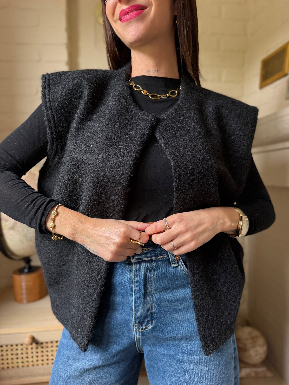 Gilet Sans Manches Noir