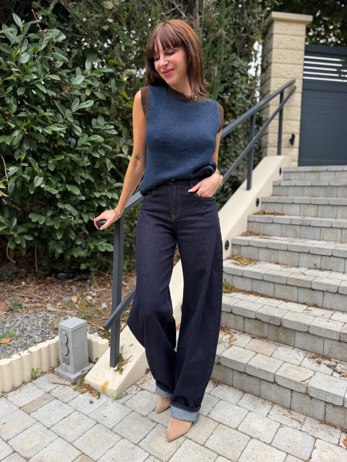 Pull Sans Manches Lio Bleu