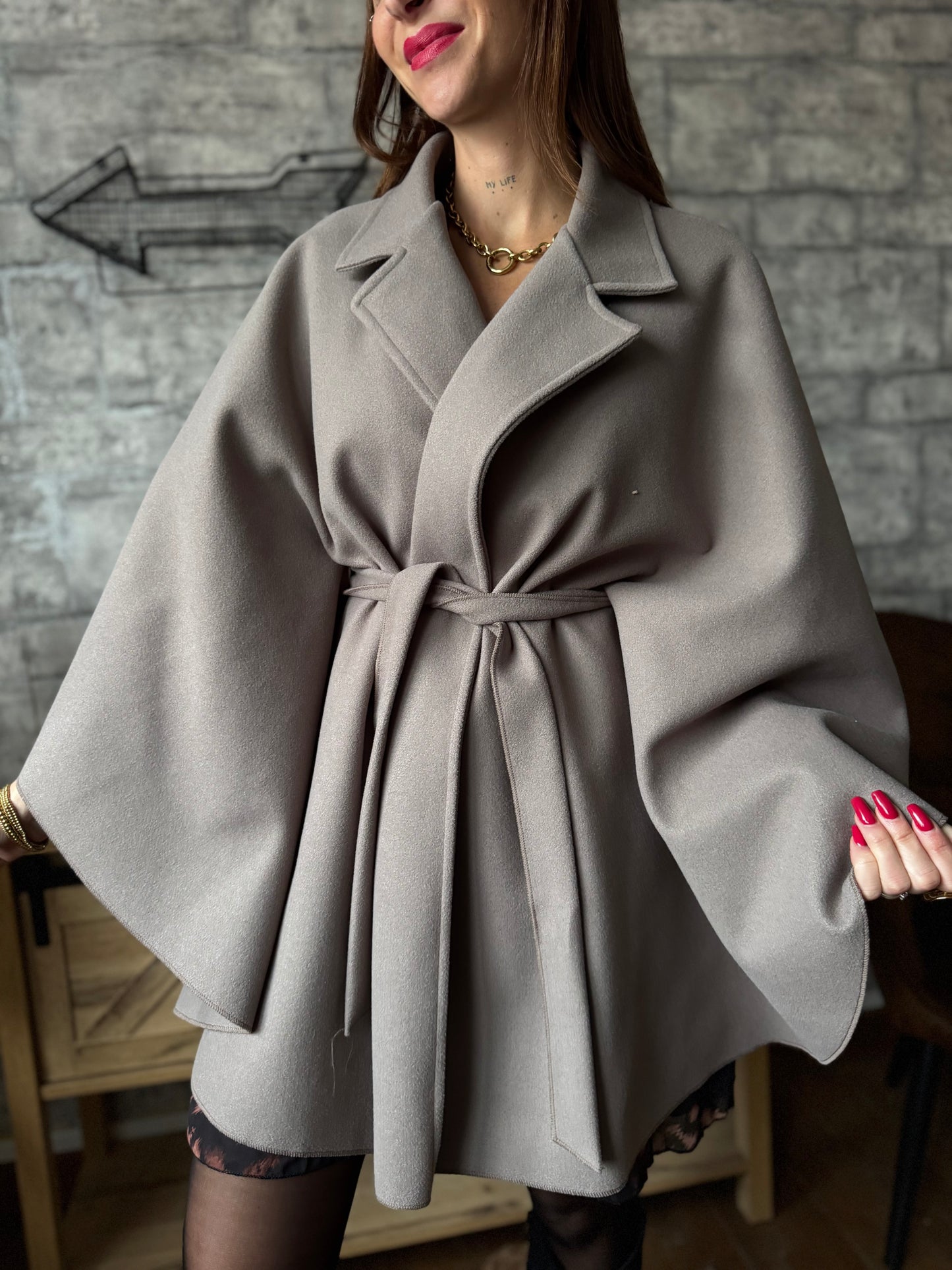 Veste Cape Taupe