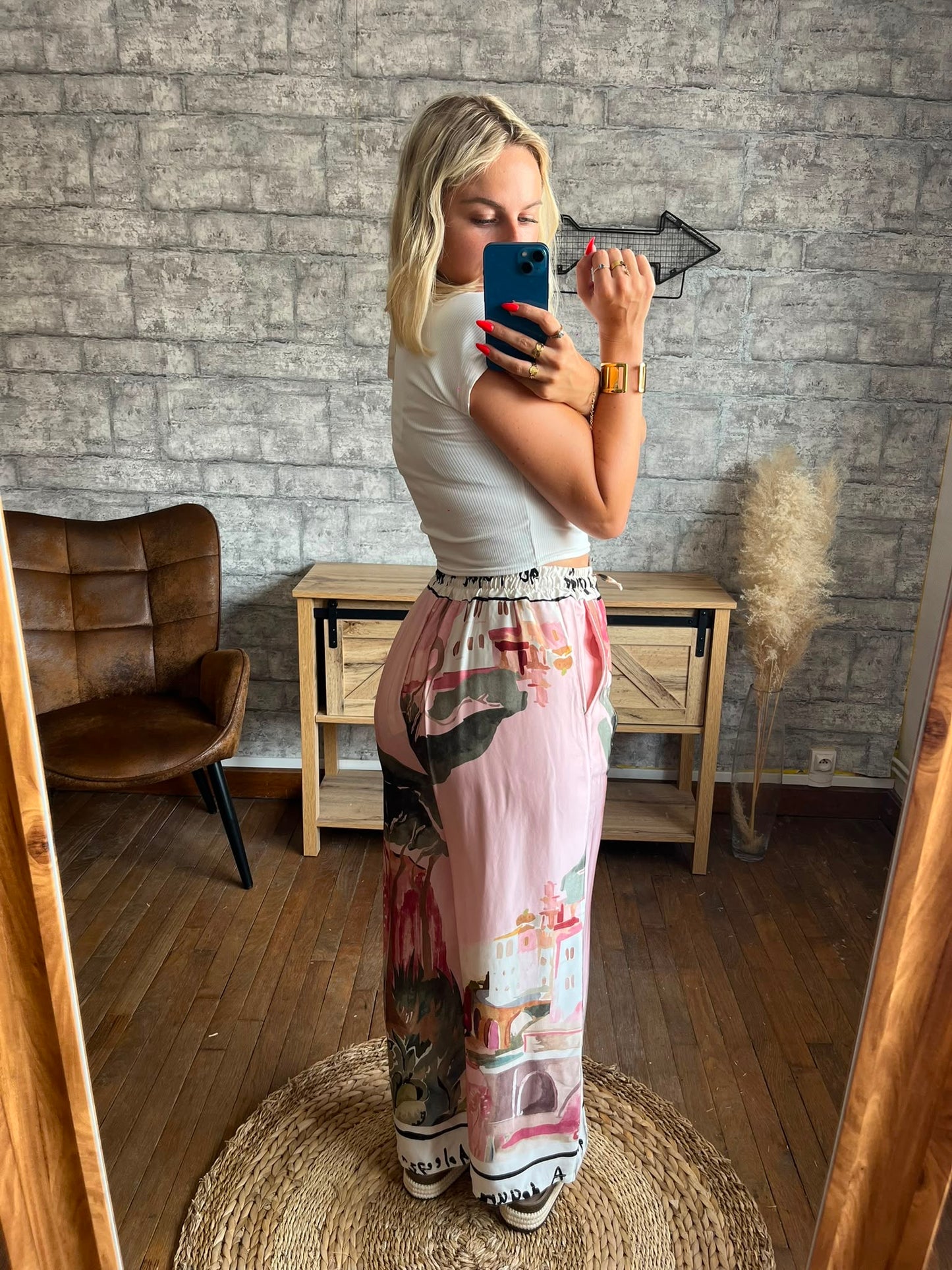 Pantalon Paysage Rose