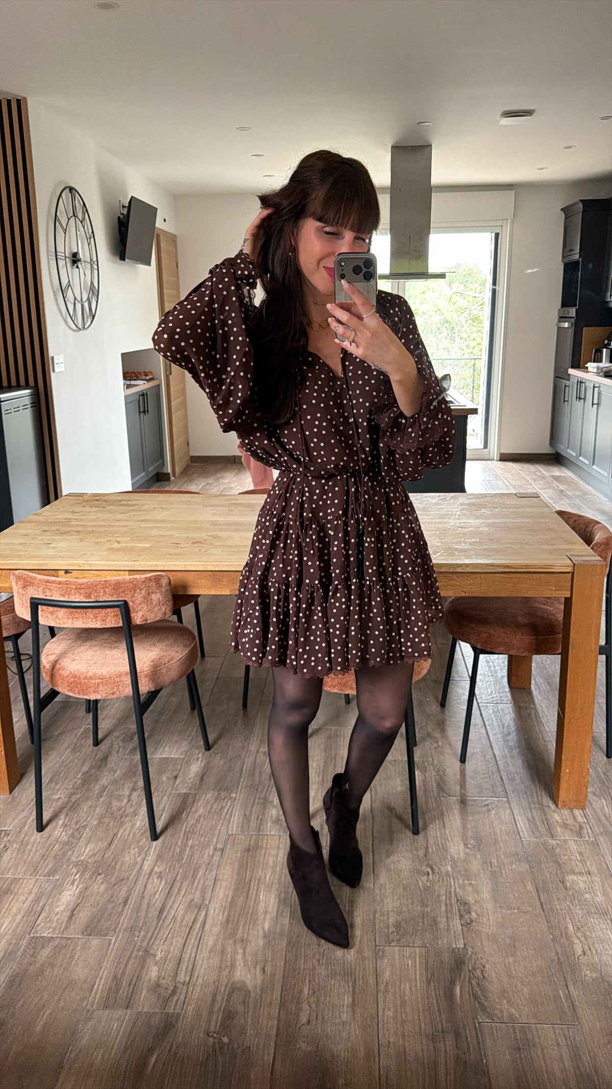 Robe Pois Chocolat New