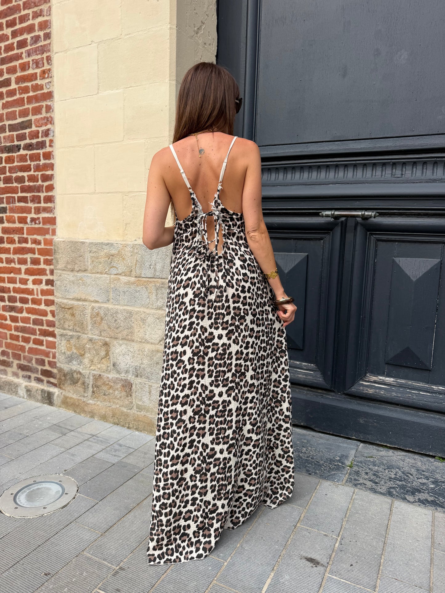 Robe Bretelle Léopard