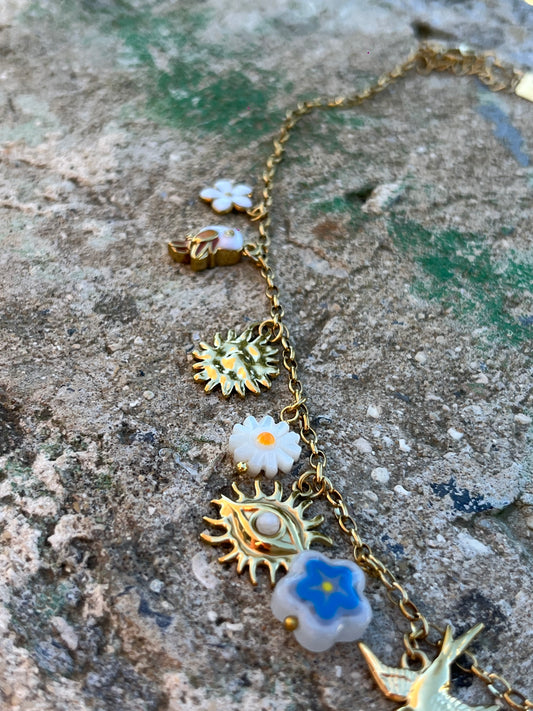 Collier Fleurs Multiple