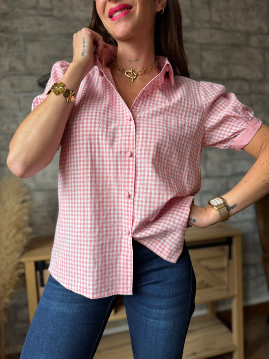 Chemise Vichy Rose