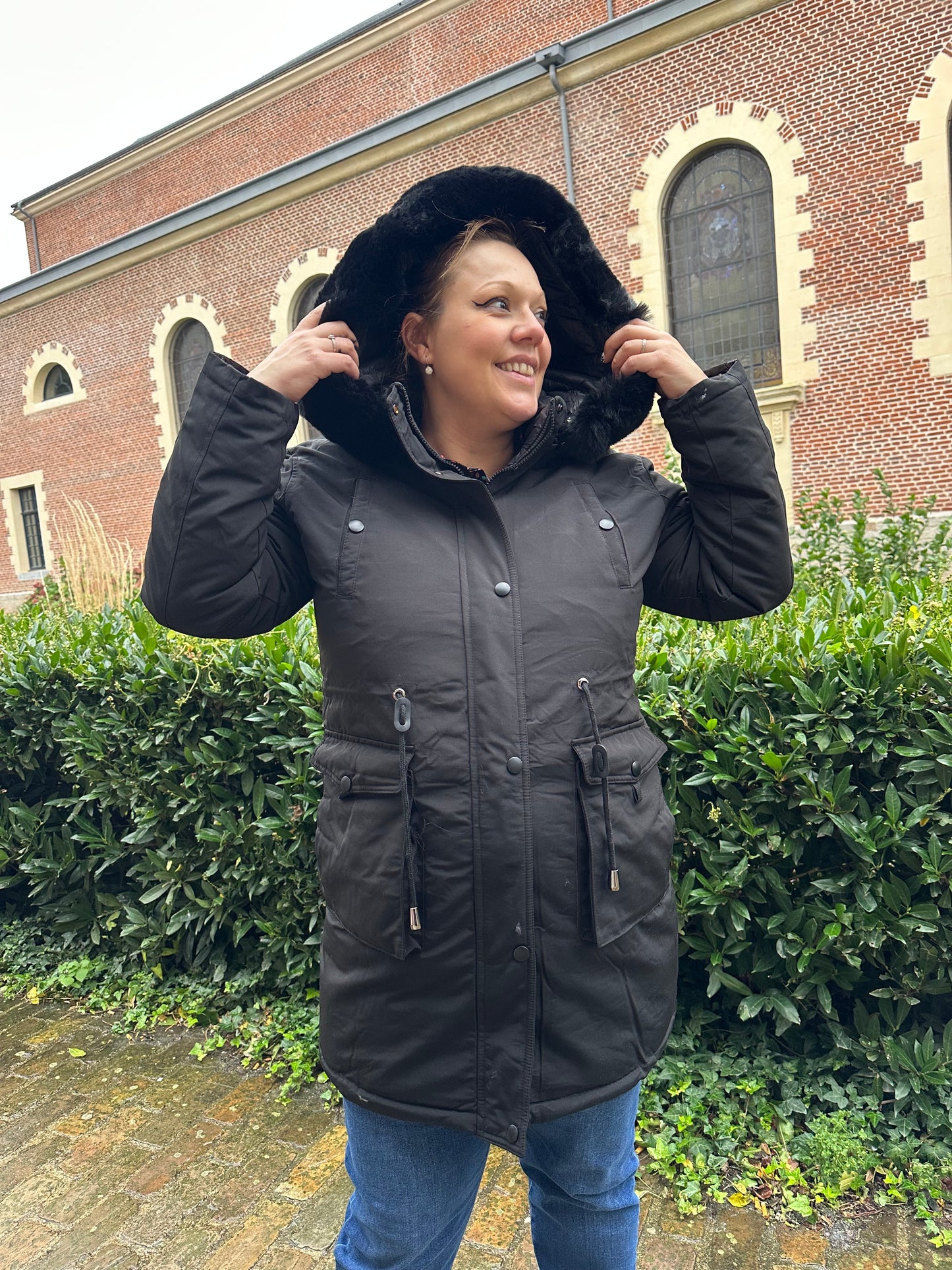Parka Noir (Réversible Doudoune) Pulpeuse