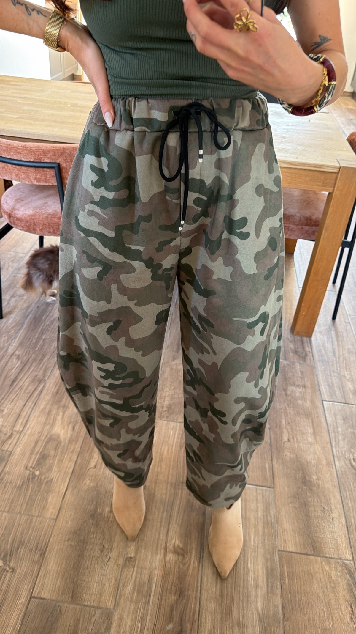 Pantalon Ballon Camo Kaki