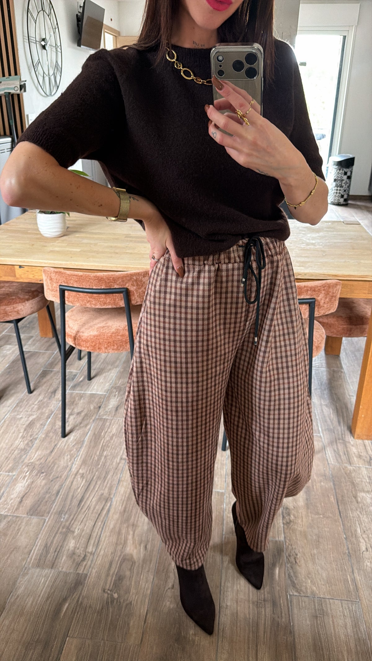 Pantalon Ballon Carreaux