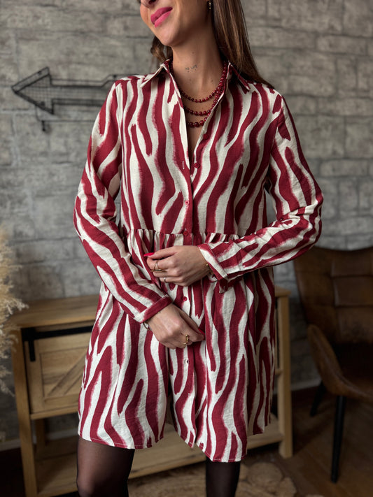 Robe Chemise Bordeaux