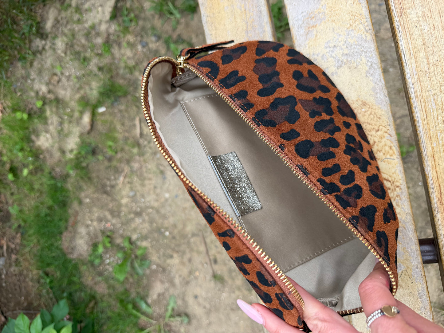 Sac banane Cuir Léopard