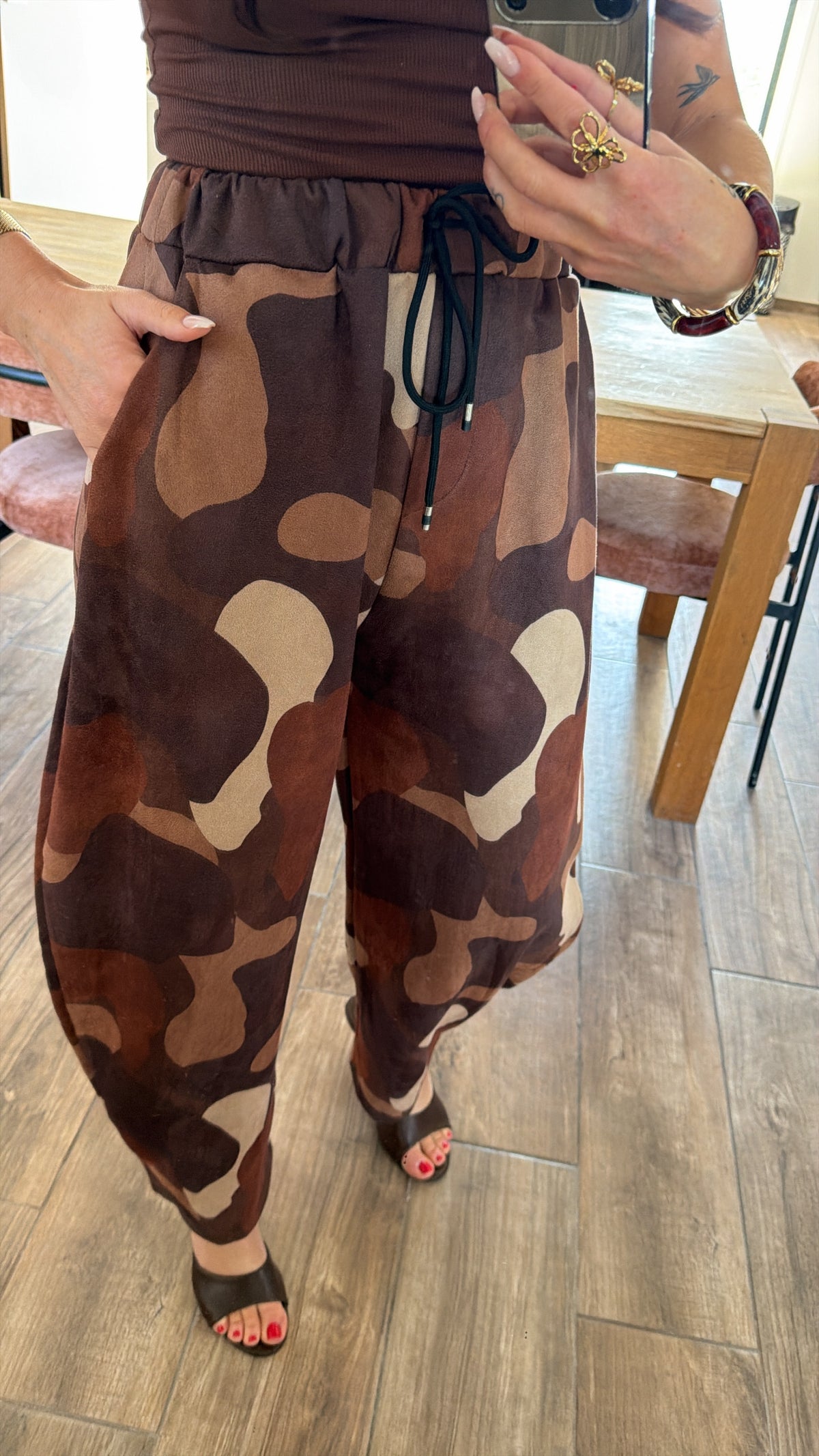 Pantalon Ballon Camo Chocolat