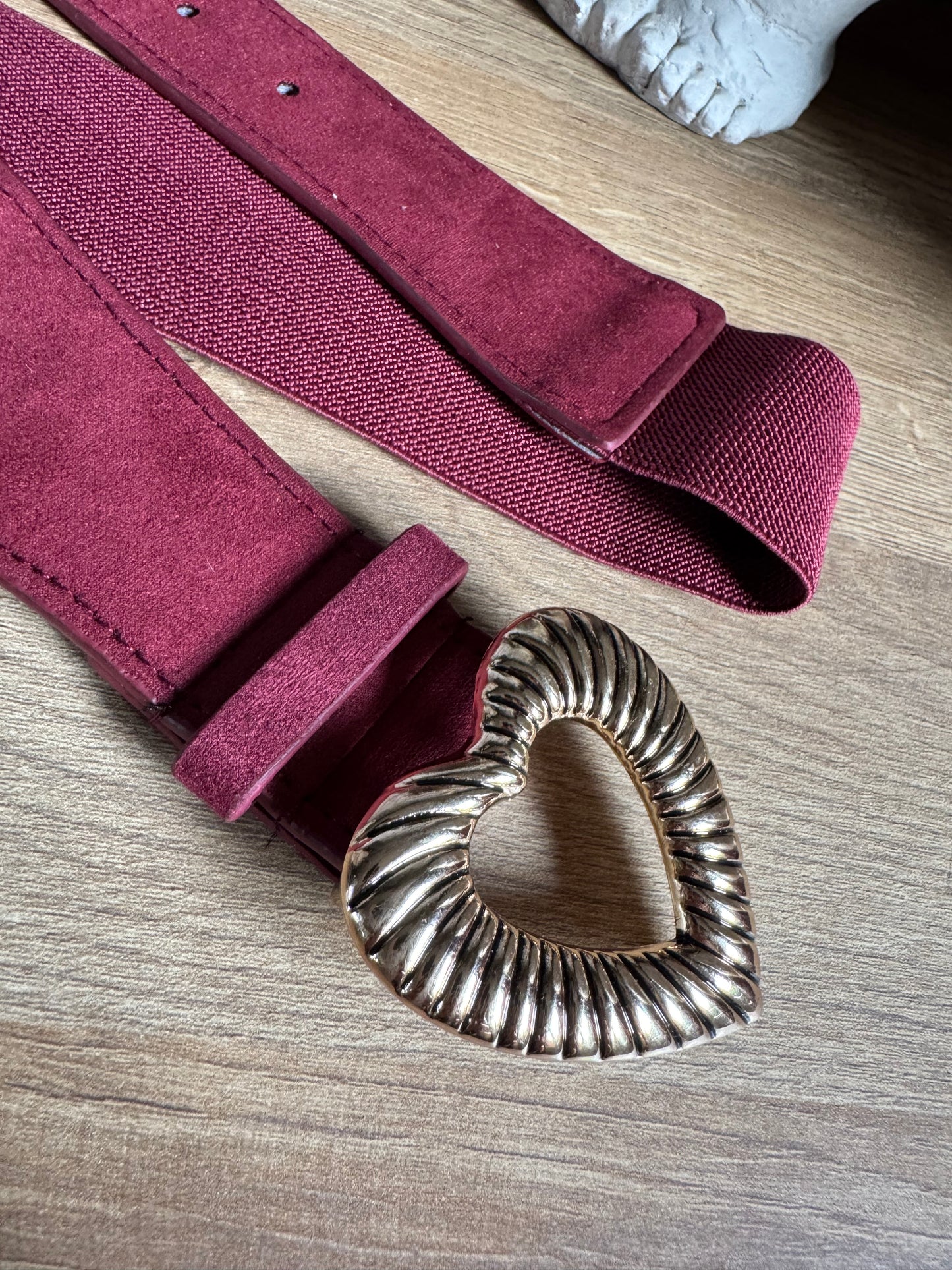 Ceinture Coeur Bordeaux