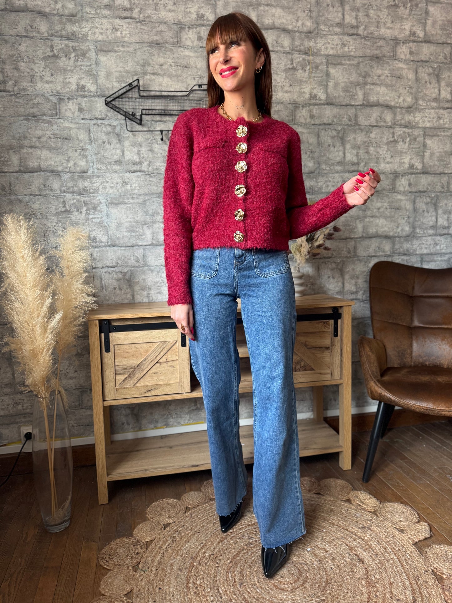 Gilet Bouton d’or Bordeaux