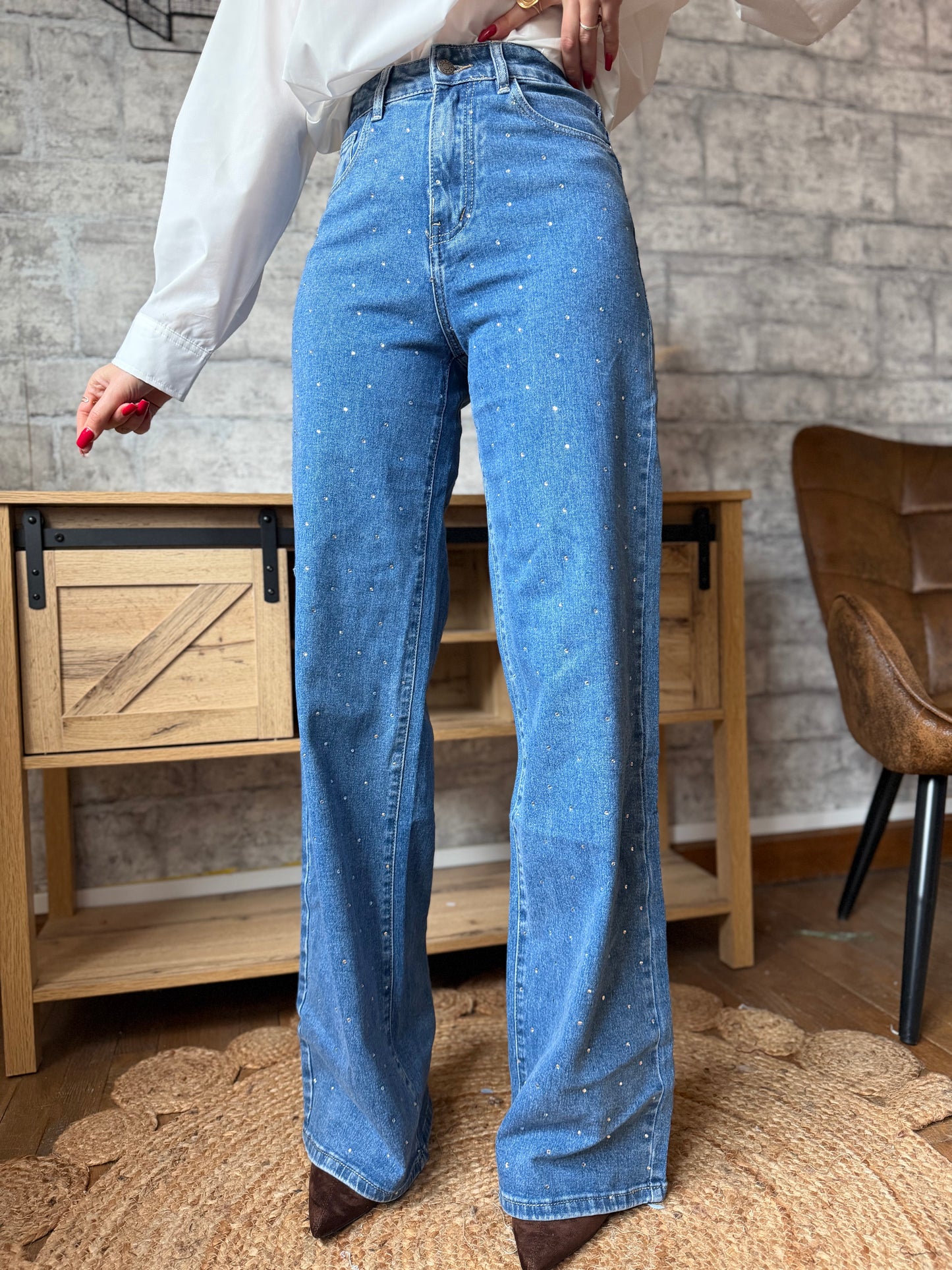 Jean's Strass Extra long (taille 40 et 42)