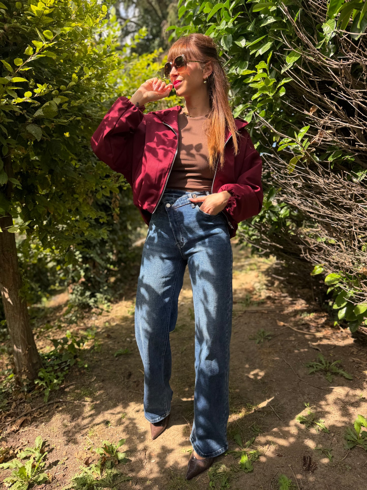 Veste Capuche Bordeaux