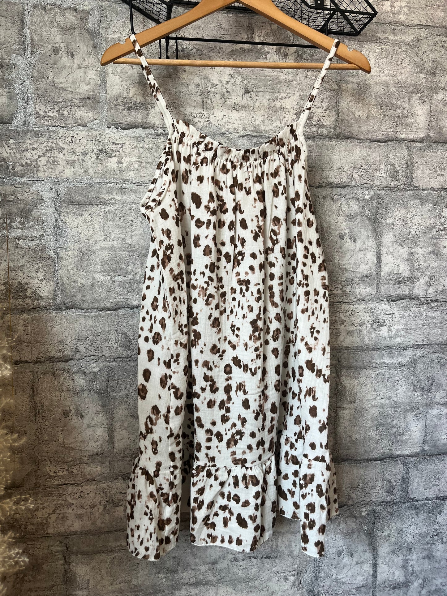 Robe Ample Bretelle Court Imprimé