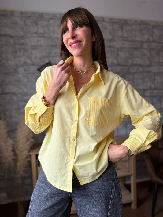 Chemise Poche Jaune